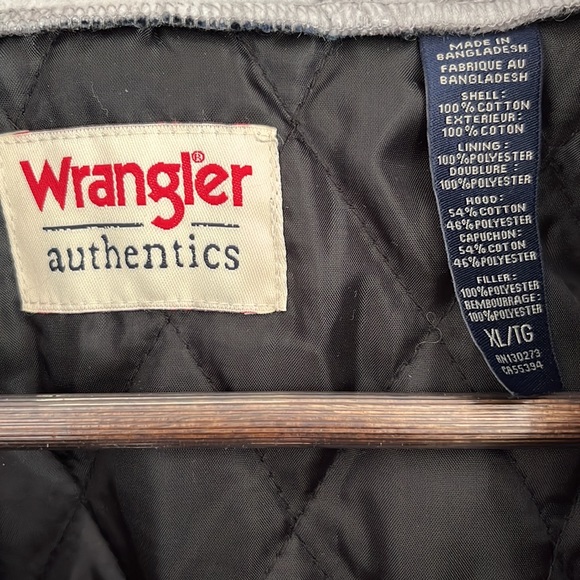 Wrangler Authentics Blue/Black Plaid Quilted Jacket Size XL - Picture 3 of 5